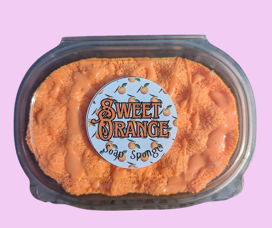 Sweet Orange Soap Filled Exfoliating Sponge 150g