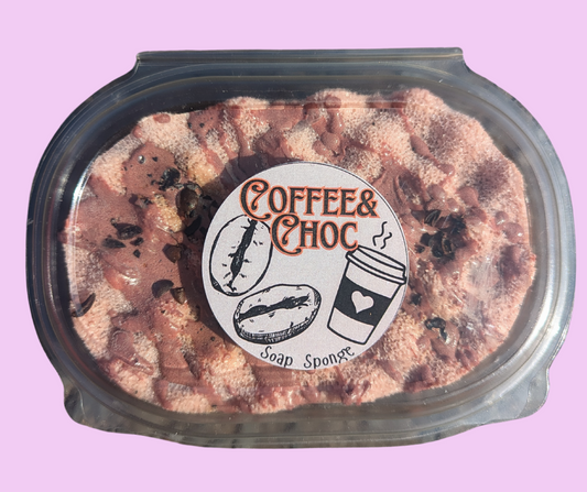 Coffee And Choc Soap Filled Exfoliating Sponge 150g