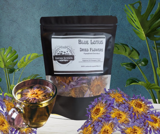 Blue Lotus Whole Dried Flowers 10g - Earthen Extracts