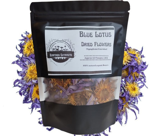 Blue Lotus Whole Dried Flowers 40g - Earthen Extracts